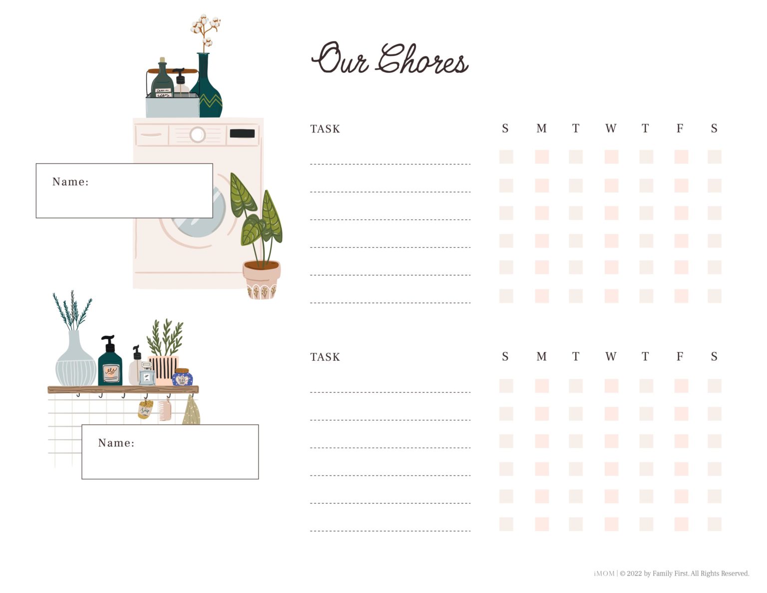 Chore Chart for Adults iMOM Chore Chart for Adults iMOM