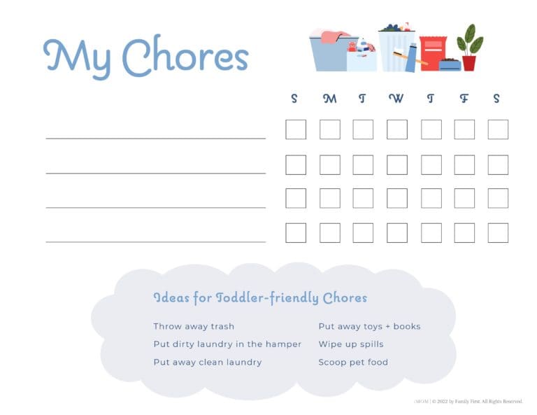 Simple Chore Chart - iMOM