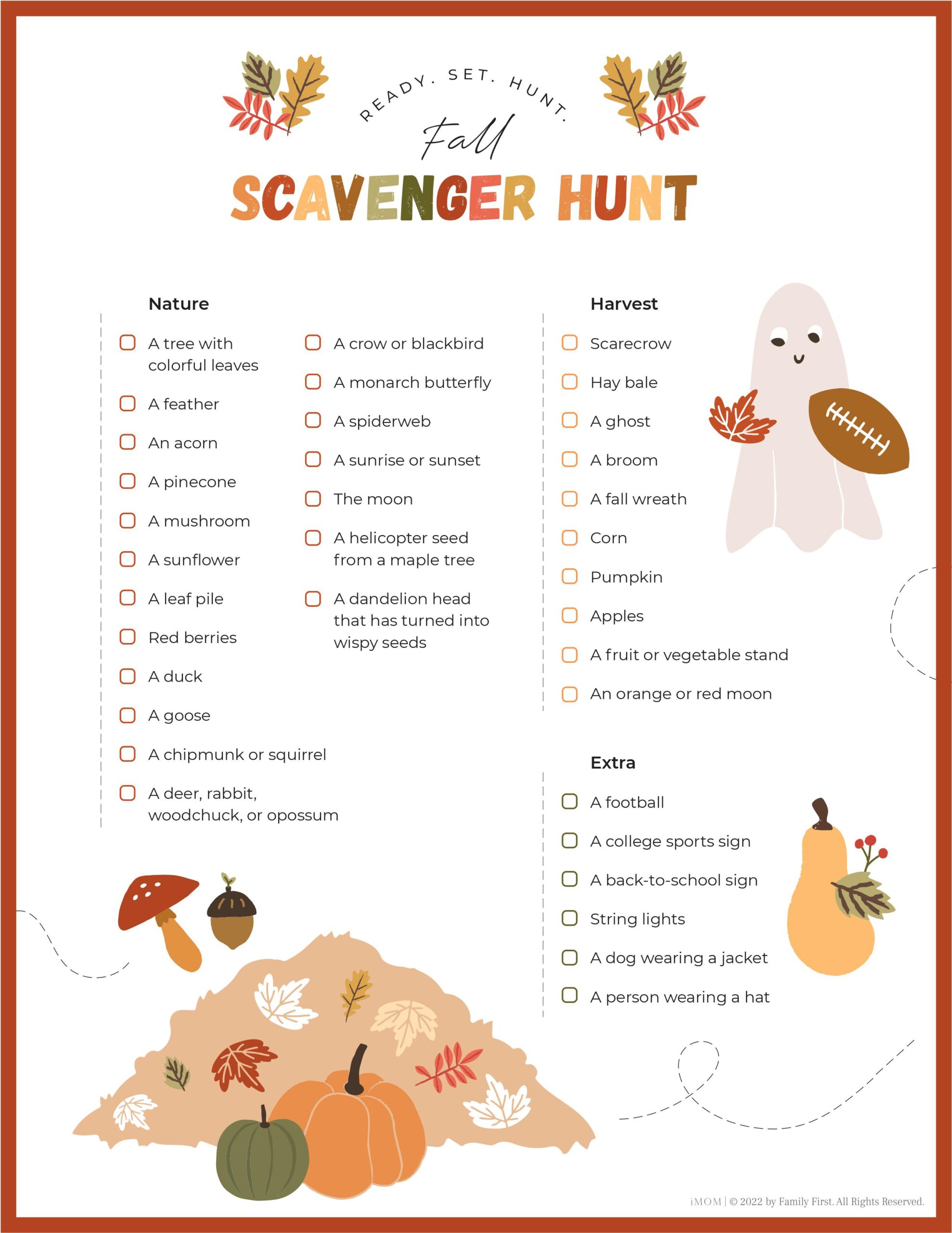 Fall Nature Scavenger Hunt