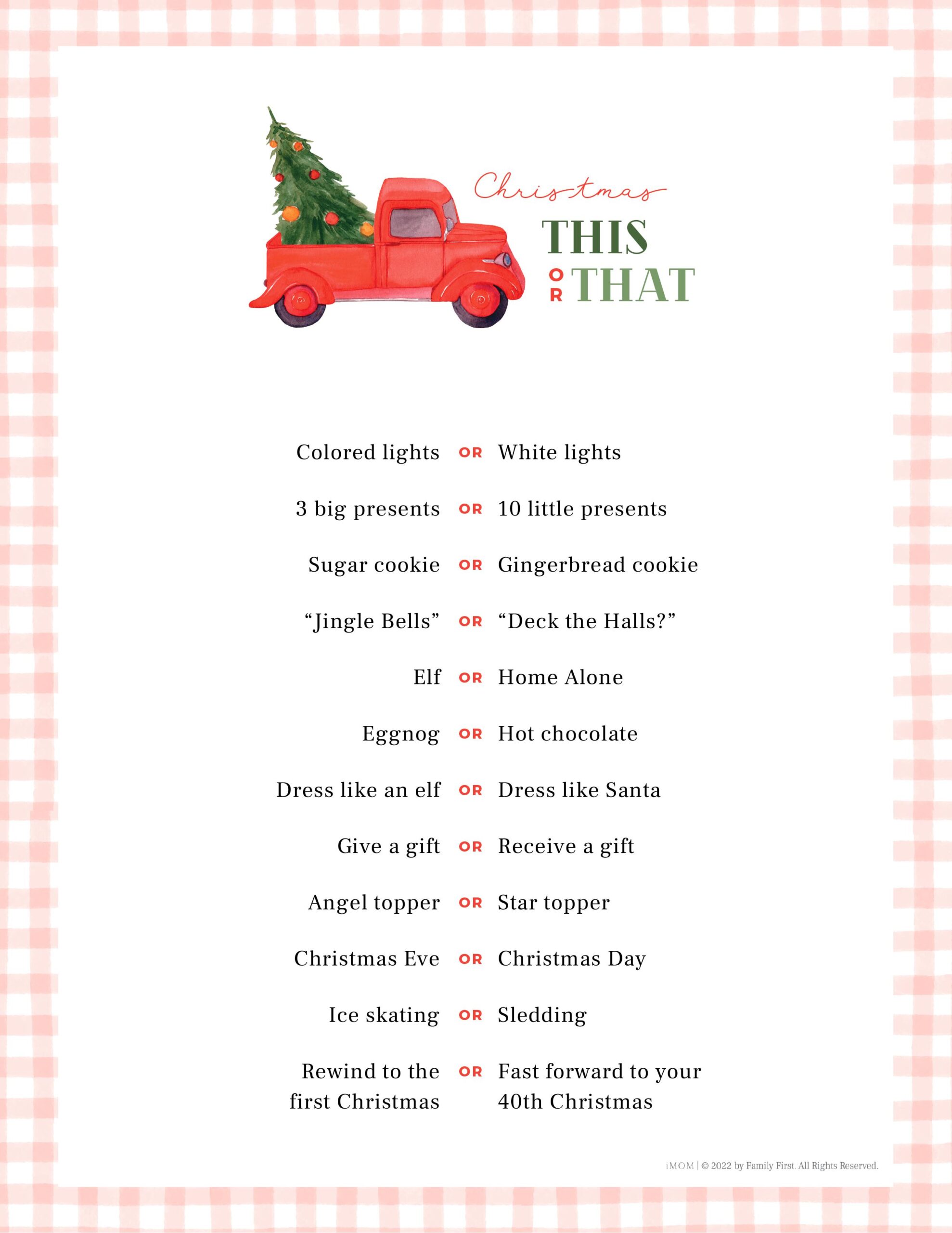 Christmas This or That for Kids - iMOM